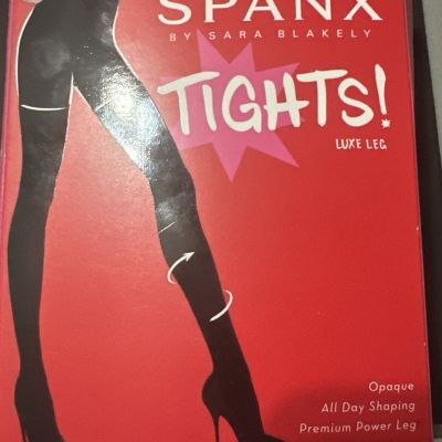 Spanx Tights Luxe Leg Opaque All Day Shaping Size B Charcoal NEW Open Pkg